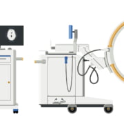 Medical equipment Radiographic, fluoroscopic units, mobile (c-arm) x-ray machine High-quality diagnostics for surgery orthopedics, laparoscopy, cardiology, ER and panic clinic. Flat design mobile c-arm machines